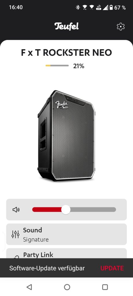 Teufel Go App EQ- und Klangeinstellungen